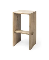 Wood Backless Counter Height Bar Chair