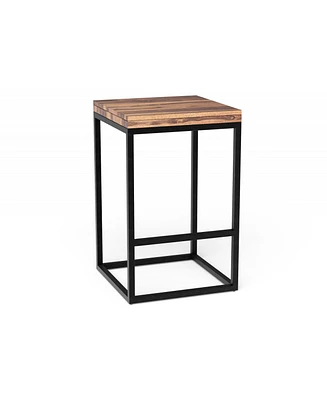 Counter Height Iron Bar Chair with Backless Design for Home or Bistro