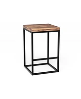 Counter Height Iron Bar Chair with Backless Design for Home or Bistro