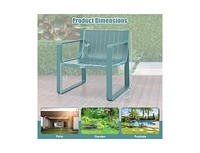 Patio Chairs Set of 2 with Curved Backrests and Seats