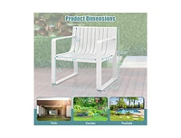 Patio Chairs Set of 2 with Curved Backrests and Seats