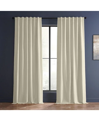 Half Price Drapes Off White Vintage Textured Faux Dupioni Silk Curtain