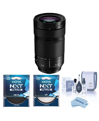 Panasonic Lumix S 70-300mm f/4.5-5.6 Lens for L Mount, Bundle with Hoya 77mm Uv and Cpl Filters