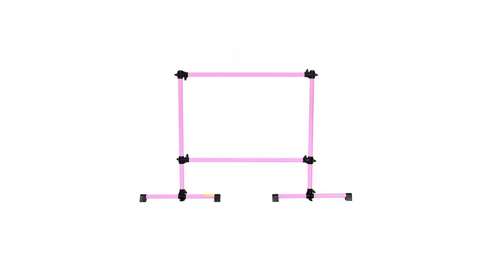 Portable Double Ballet Barre with Adjustable Height – Freestanding and Space-Saving