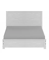 White Solid Wood Full Double Bed Frame