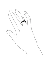 Bling Jewelry Plain Simple Dome Design Comfort Fit Titanium Band Ring Polished Black Silver Rose Gold Tone 5MM