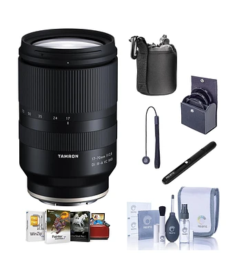 Tamron 17-70mm f/2.8 Di Iii-a Vc Rxd Lens for Sony E, Bundle with ProOptic 67mm Filter Kit, Cleaning Kit, Mac Software Kit, Lens Cap Tether, Lens Clea