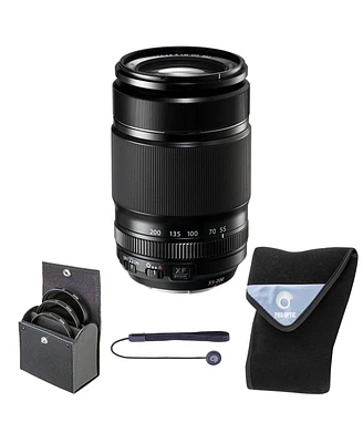 Fujifilm Xf 55-200mm f/3.5-4.8 R Lm Ois Lens, Bundle with 62mm Filter Kit and Lens Wrap