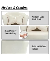 Dyhome Modern Velvet Task Chair 360 Swivel Adjustable Height Office