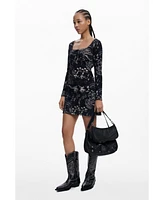 Desigual Women's Short dress with square neckline