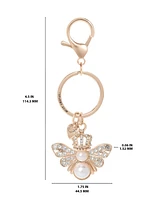 Juicy Couture Regal Bee Pearl Charm Keychain