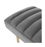 Upholstered Velvet Bench – Modern Accent Seating with Plush Cushion for Bedroom or Entryway
