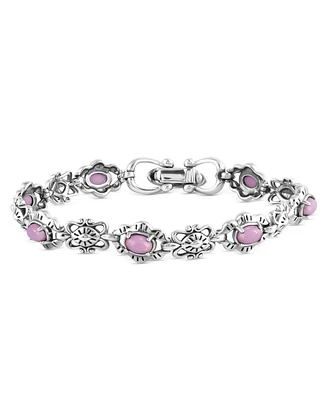Sterling Silver Phosphosiderite Concha Link Bracelet