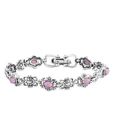 Sterling Silver Phosphosiderite Concha Link Bracelet