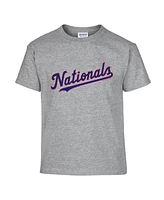 Soft As A Grape Big Boys and Girls 2-Pack Red/Gray Washington Nationals T-Shirt Set