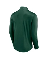 Fanatics Men's Green Athletics Tough Minded Lightweight Quarter-Zip Pullover Sweatshirt