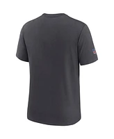 Nike Men's Charcoal New York Jets Nfl Crucial Catch Performance T-Shirt