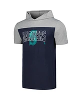 New Era Men's Navy Seattle Mariners Active Brushed Hoodie T-Shirt