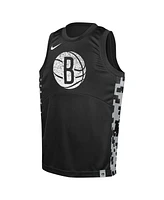Nike Big Boys and Girls Black Brooklyn Nets Courtside Starting Five Team Jersey