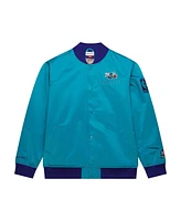 Mitchell & Ness Men's Teal Charlotte Hornets Hardwood Classics Team Og 3.0 Lightweight Satin Full-Snap Jacket