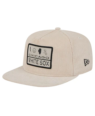 New Era Men's Khaki Chicago White Sox Summer Essential Golfer Snapback Hat