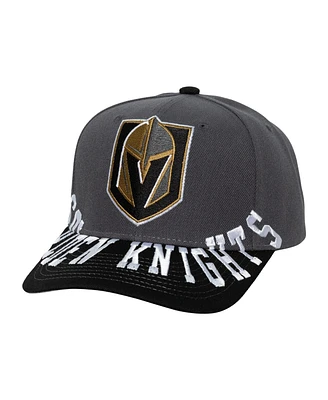 Mitchell & Ness Men's Gray/Black Vegas Golden Knights Underarch Two-Tone Pro Crown Snapback Hat