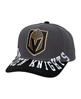 Mitchell & Ness Men's Gray/Black Vegas Golden Knights Underarch Two-Tone Pro Crown Snapback Hat
