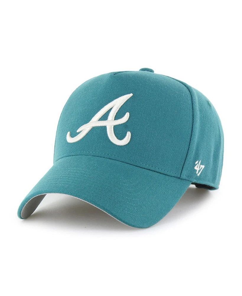 '47 Brand Men's Teal Atlanta Braves Ballpark Offside Adjustable Hat