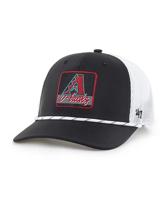 '47 Brand Men's Black/White Arizona Diamondbacks Scratch Adjustable Trucker Hat