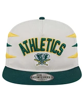 New Era Men's Cream Athletics Iron Golfer Snapback Hat