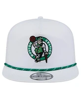 New Era Men's White Boston Celtics Performance Rope Golfer Adjustable Hat