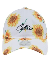 New Era Women's White Boston Celtics Adventure Flower 9TWENTY Adjustable Hat