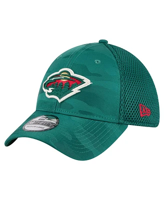 New Era Men's Green Minnesota Wild Active Subtle Camo 39THIRTY Flex Hat