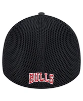 New Era Men's Black Chicago Bulls Subtle Camo 39THIRTY Flex Hat