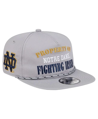 New Era Men's Gray Notre Dame Fighting Irish Golfer Vintage Adjustable Hat