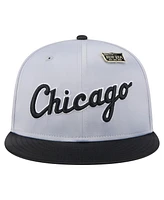 New Era Men's Gray/Black Chicago White Sox Satin 59FIFTY Fitted Hat