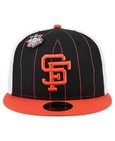 New Era Men's Black San Francisco Giants Pinstripe 59FIFTY Fitted Hat
