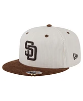 New Era Men's Cream/Brown San Diego Padres Two-Tone Corduroy 59FIFTY Fitted Hat