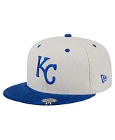 New Era Men's Cream/Royal Kansas City Royals Two-Tone Corduroy 59FIFTY Fitted Hat