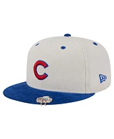 New Era Men's Cream/Royal Chicago Cubs Two-Tone Corduroy 59FIFTY Fitted Hat
