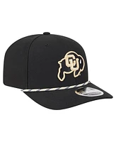 New Era Men's Black Colorado Buffaloes Game Day Multi-Rope 9SEVENTY Stretch-Snap Hat
