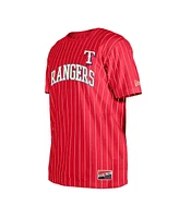 New Era Men's Red Texas Rangers Throwback Pinstripe T-Shirt