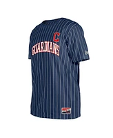 New Era Men's Navy Cleveland Guardians Throwback Pinstripe T-Shirt