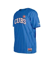 New Era Men's Royal Chicago Cubs Throwback Pinstripe T-Shirt