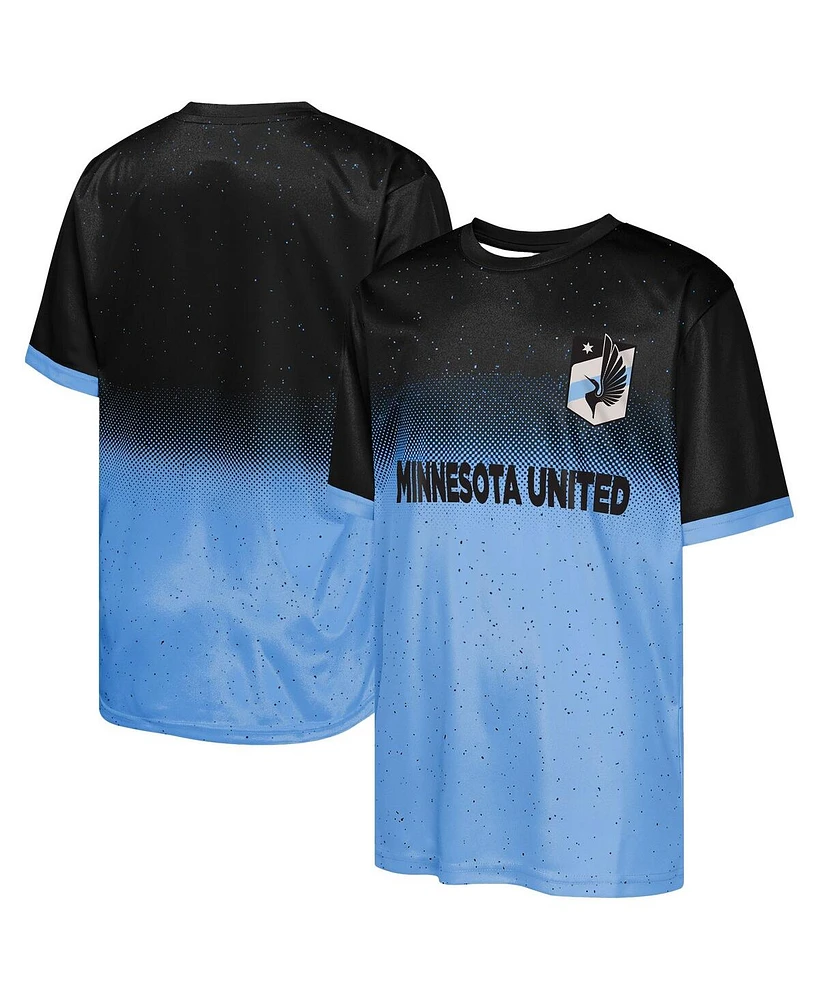 Outerstuff Big Boys and Girls Black Minnesota United Fc Stalwart Defender T-Shirt
