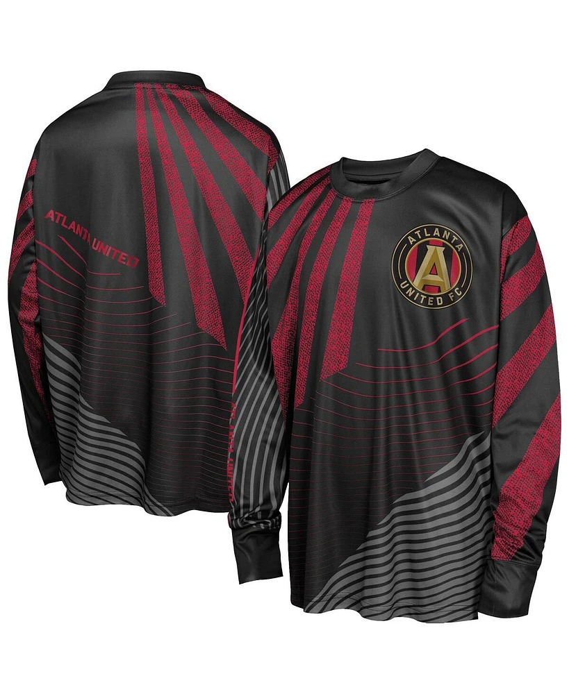 Outerstuff Big Boys and Girls Black Atlanta United Fc Nifty Netminder Long Sleeve T-Shirt