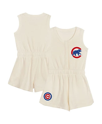 Outerstuff Toddler Cream Chicago Cubs Power Tank Romper