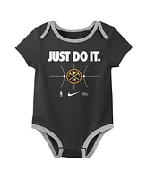 Nike Big Boys and Girls Navy/Black Denver Nuggets Just Do It Bodysuit Set 2-Pack