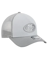 New Era Men's Gray San Francisco 49ers Domain 9FORTY A-Frame Trucker Adjustable Hat