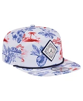 New Era Men's White Atlanta Braves Printed Island Golfer Snapback Hat
